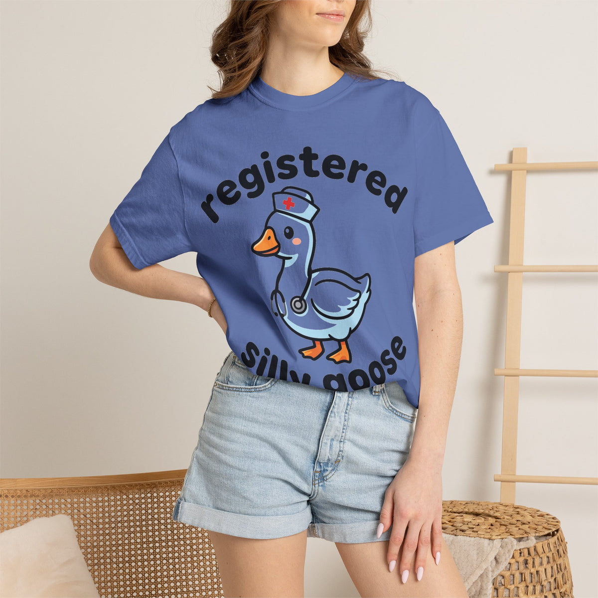 Registered Silly Goose Blushing Shirt, Cute Nurse Goose Tee, Funny RN Shirt, Nurse Week Gift