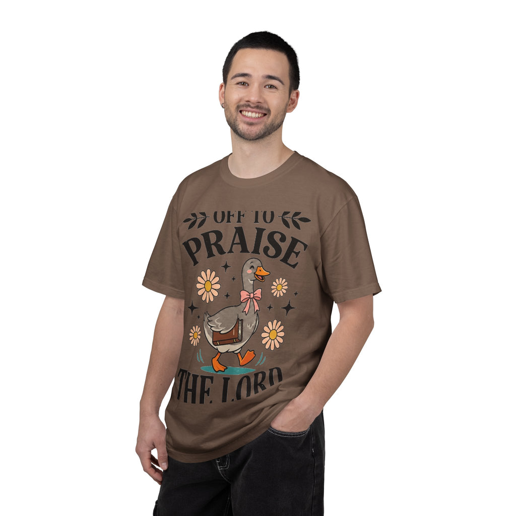 Off To Praise The Lord Shirt, Funny Christian Goose Tee, Daisy Church Shirt, Faith Gift
