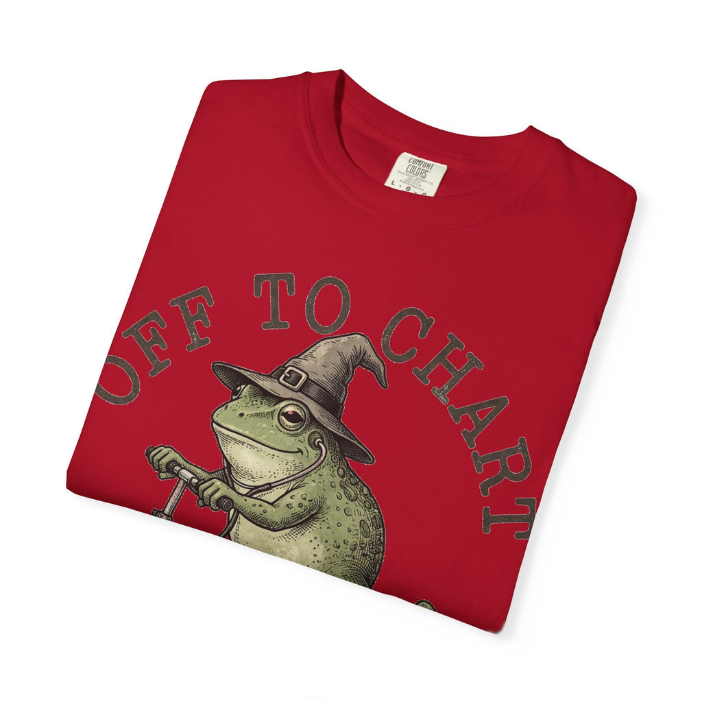 Off To Chart Bold Shirt, Engraved Frog Nurse Scooter Tee, Funny Night Shift Shirt, Nurse Gift