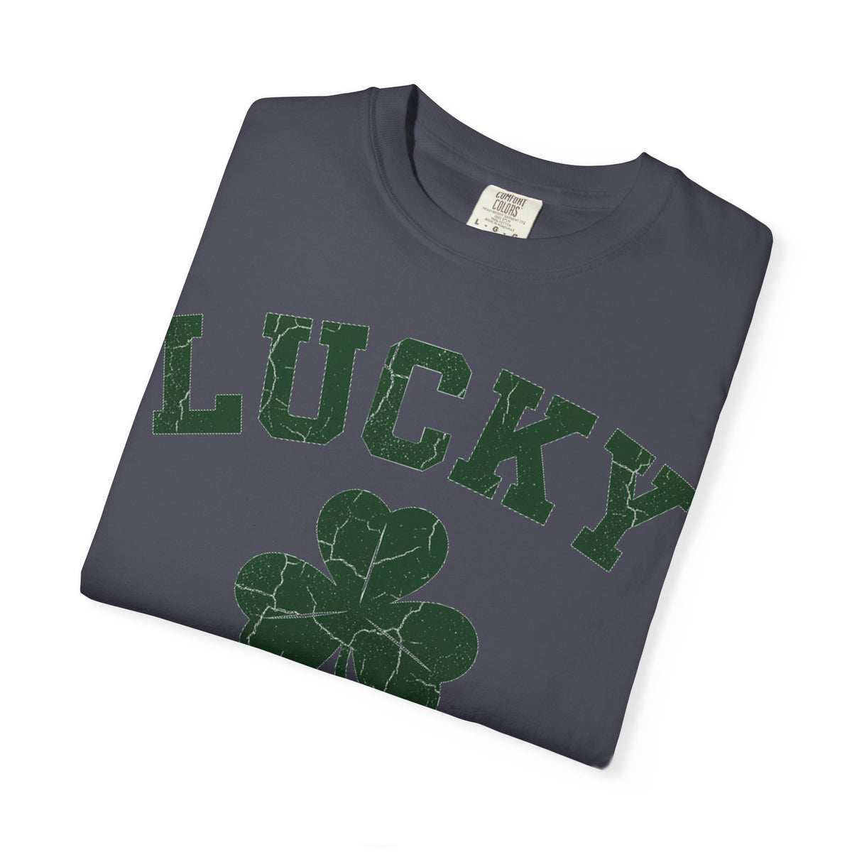 Lucky Big Shamrock Shirt, Bold Varsity Clover Tee, St Patricks Day Shirt, Irish Gift
