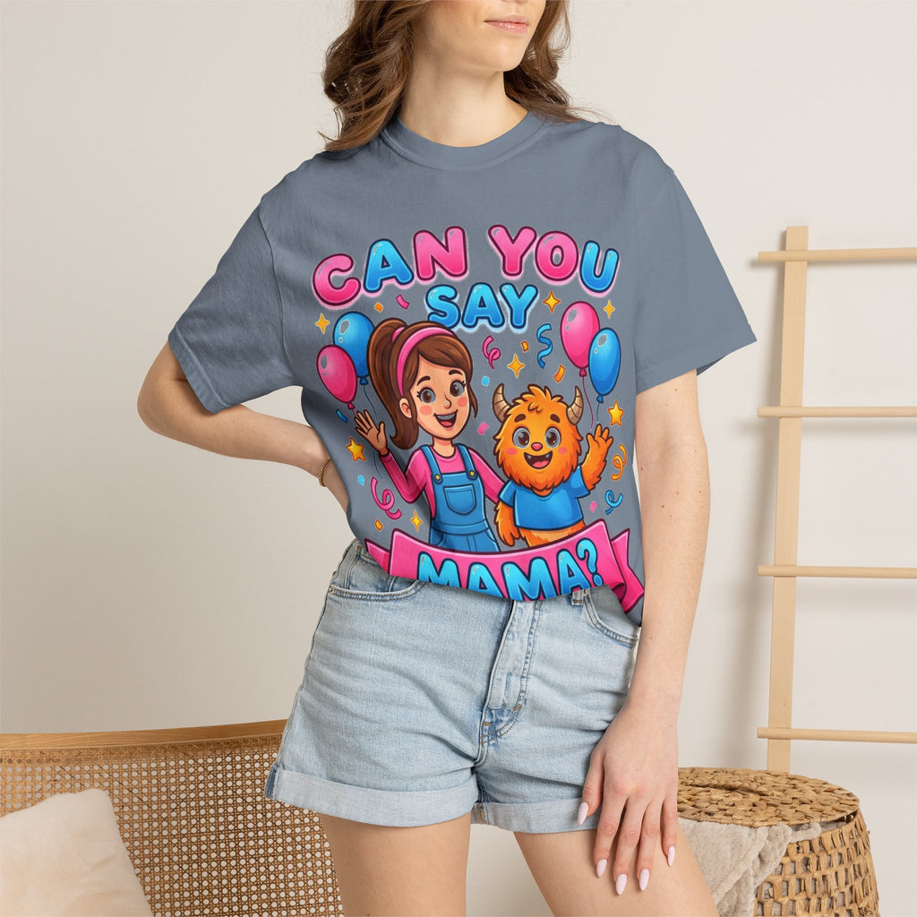 Can You Say Mama Shirt, Funny First Word Tee, Cute Monster Birthday Shirt, New Mom Gift