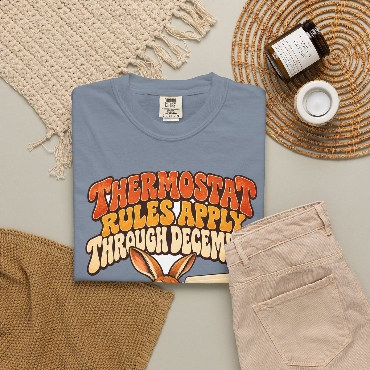 Funny Dad Christmas Gift Thermostat Rules Apply Through December Shirt, Dad Humor Shirt, Gift for Dad Husband Father
