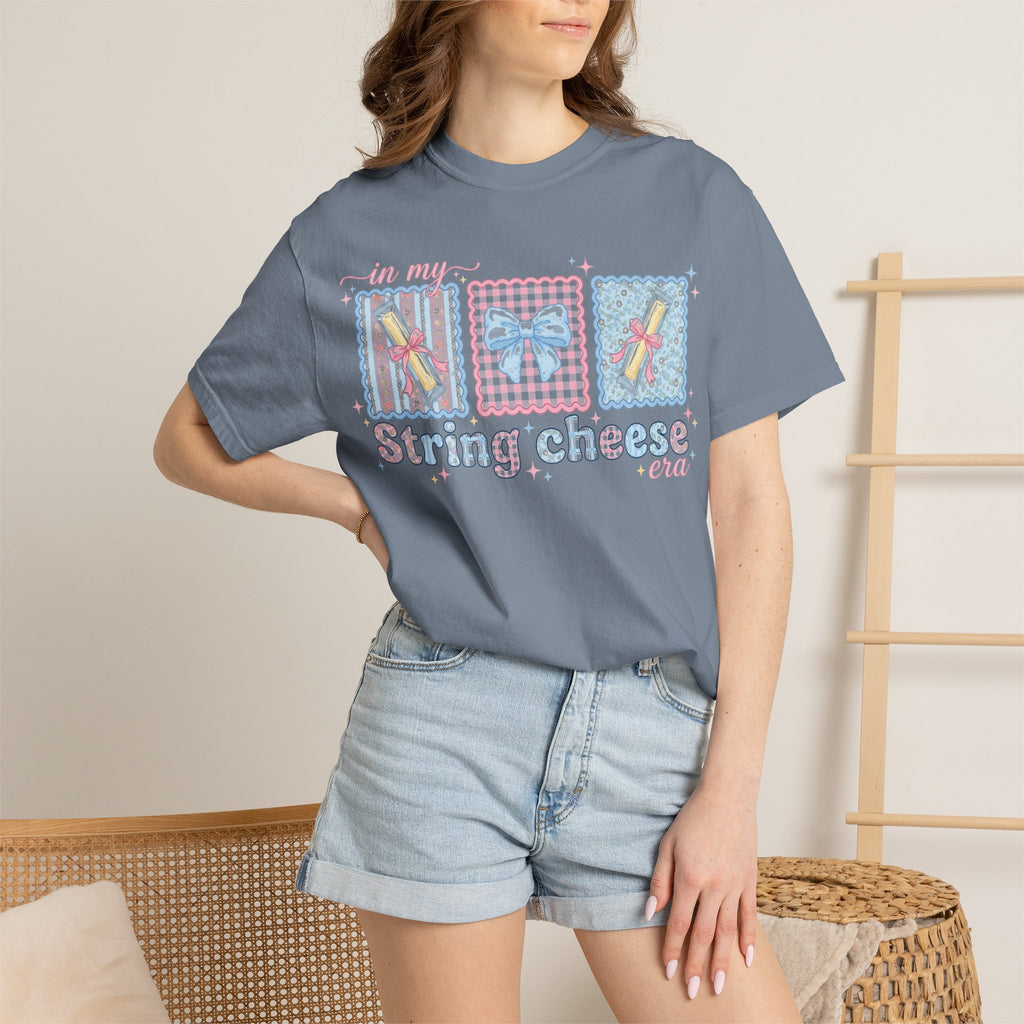 In My String Cheese Era Shirt, Coquette Bow Snack Tee, Funny Girl Dinner Shirt, Cute Gift