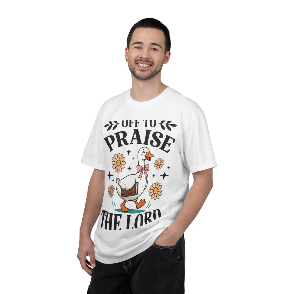 Off To Praise The Lord Shirt, Funny Christian Goose Tee, Daisy Church Shirt, Faith Gift