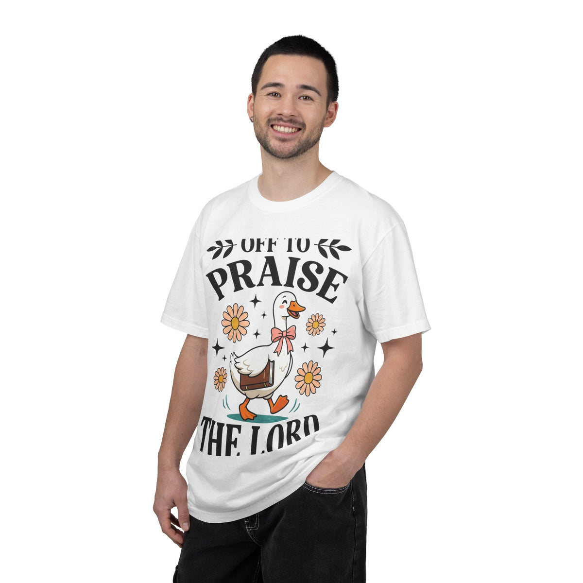 Off To Praise The Lord Shirt, Funny Christian Goose Tee, Daisy Church Shirt, Faith Gift