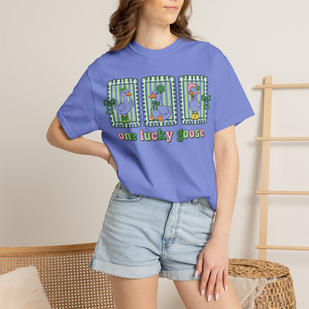 One Lucky Goose Framed Panels Shirt, Irish Goose Trio Tee, St Patricks Day Shirt, Funny Gift