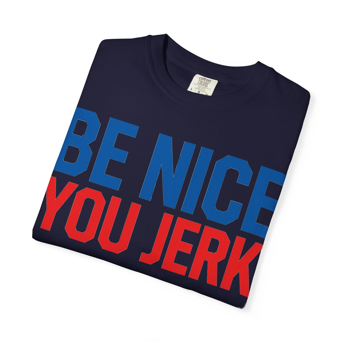 Be Nice You Jerk Shirt, Funny Sarcastic Quote Tee, Bold Retro Typography Shirt, Snarky Gift