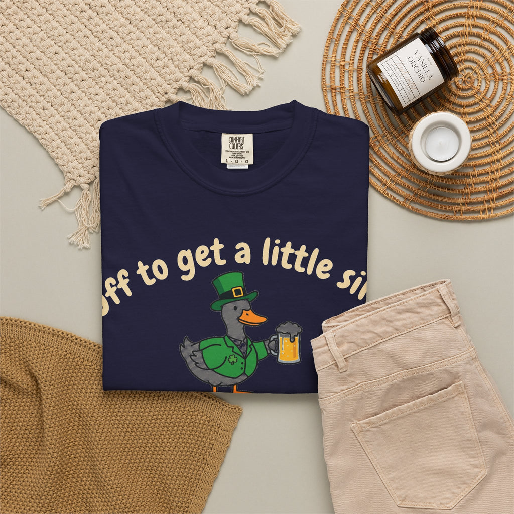 Off To Get A Little Silly Shirt, St Patricks Day Duck Beer Tee, Funny Irish Duck Shirt, Paddys Day Gift