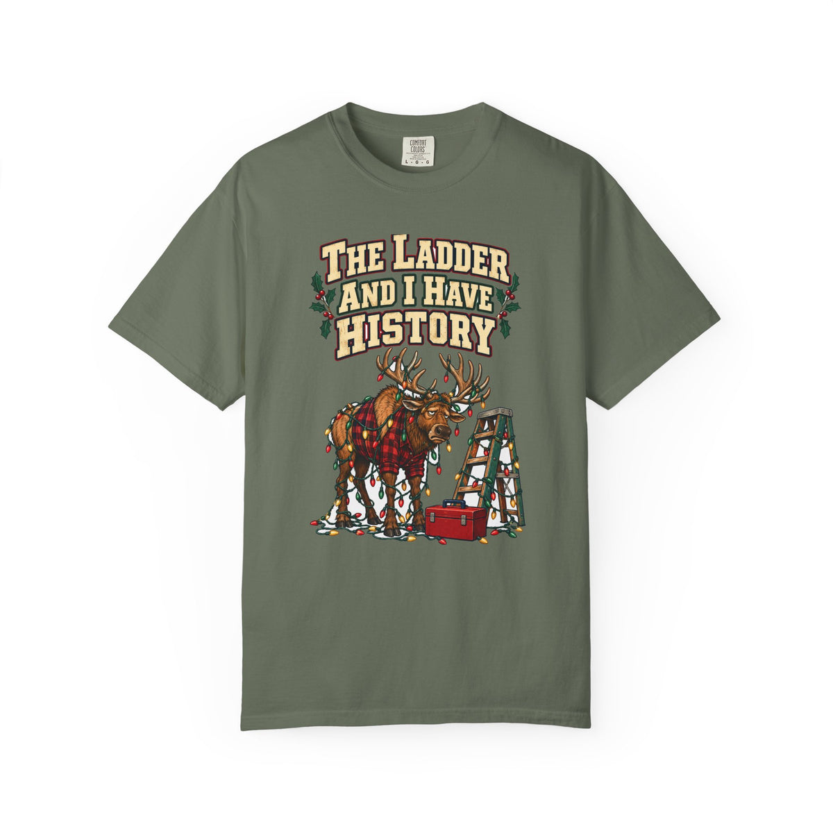 Funny Christmas Dad Shirt The Ladder And I Have History Shirt, Funny Holiday Gift Shirt, Christmas Gift Idea