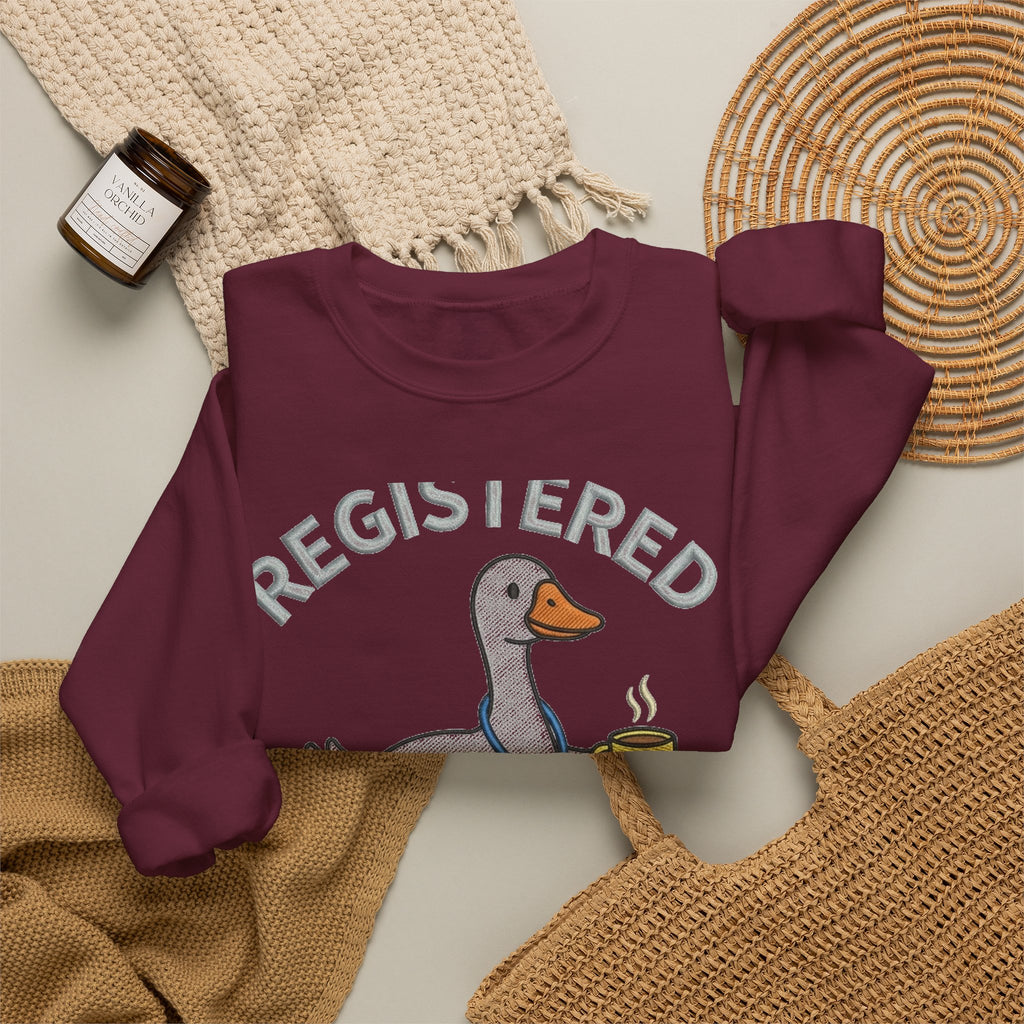 Registered Silly Goose Sweatshirt, Funny Goose Coffee Stethoscope Sweatshirt, Nurse Humor Gift, Silly Goose Nursing Student Sweatshirt, RN S