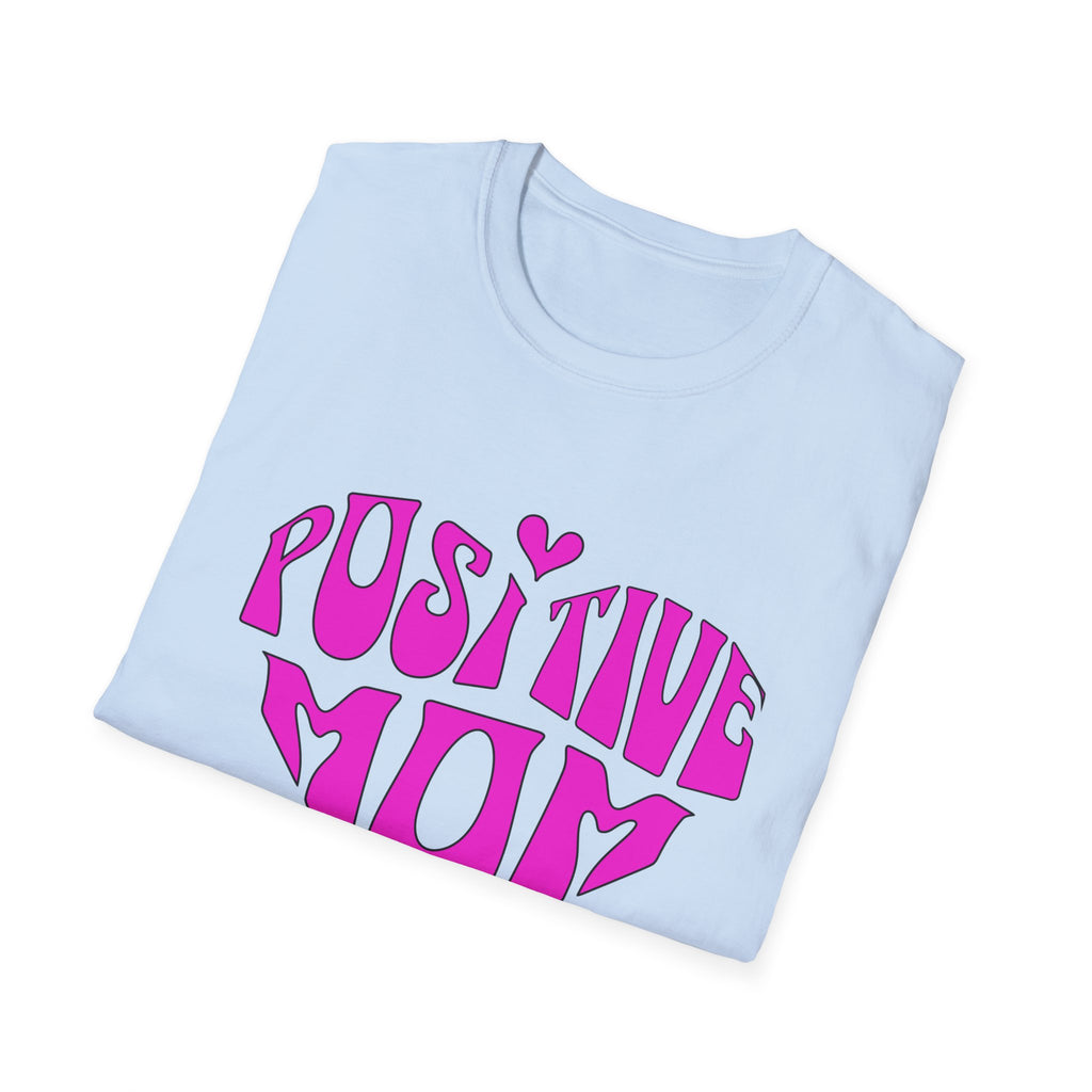 Positive Mom Love T-Shirt — Retro Heart Graphic Mother's Day Tee