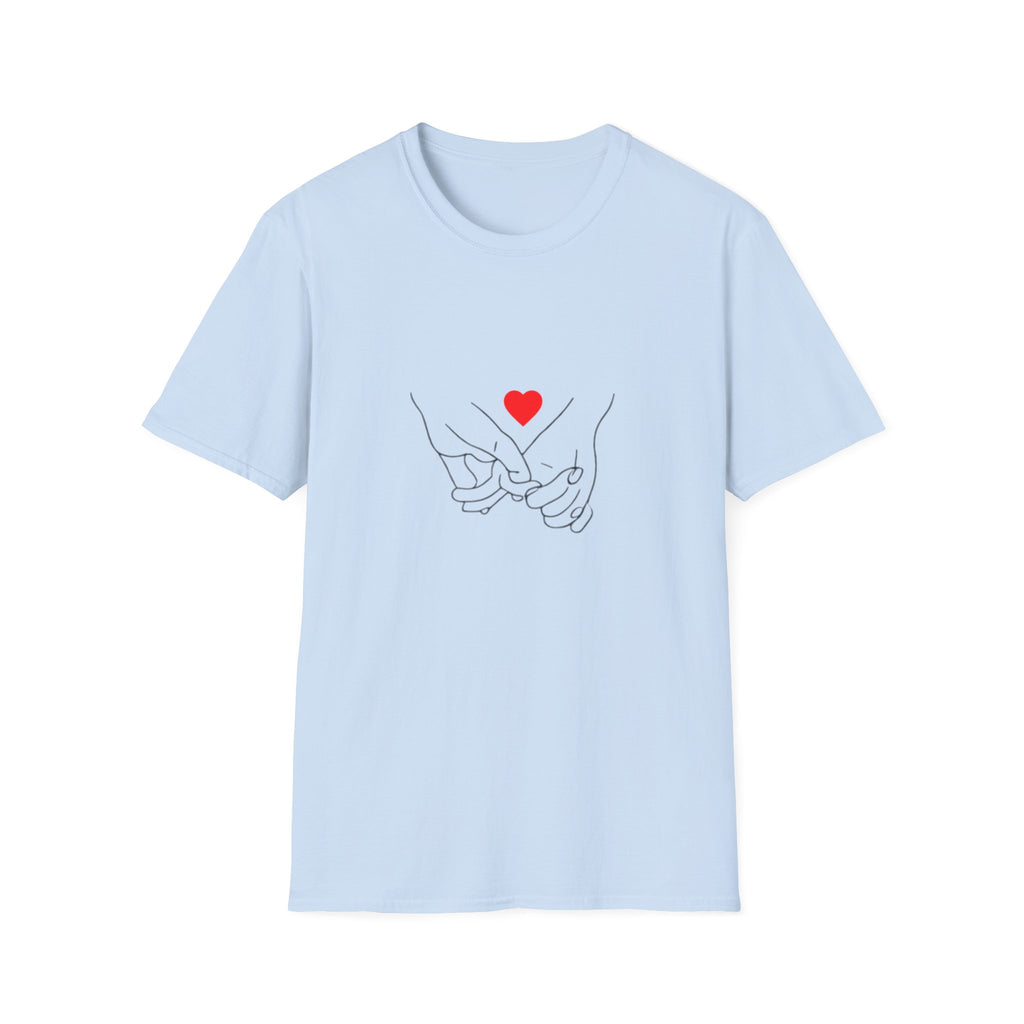 Heart In Hands Shirt, Minimal Line Art Love Tee, Thoughtful Gift