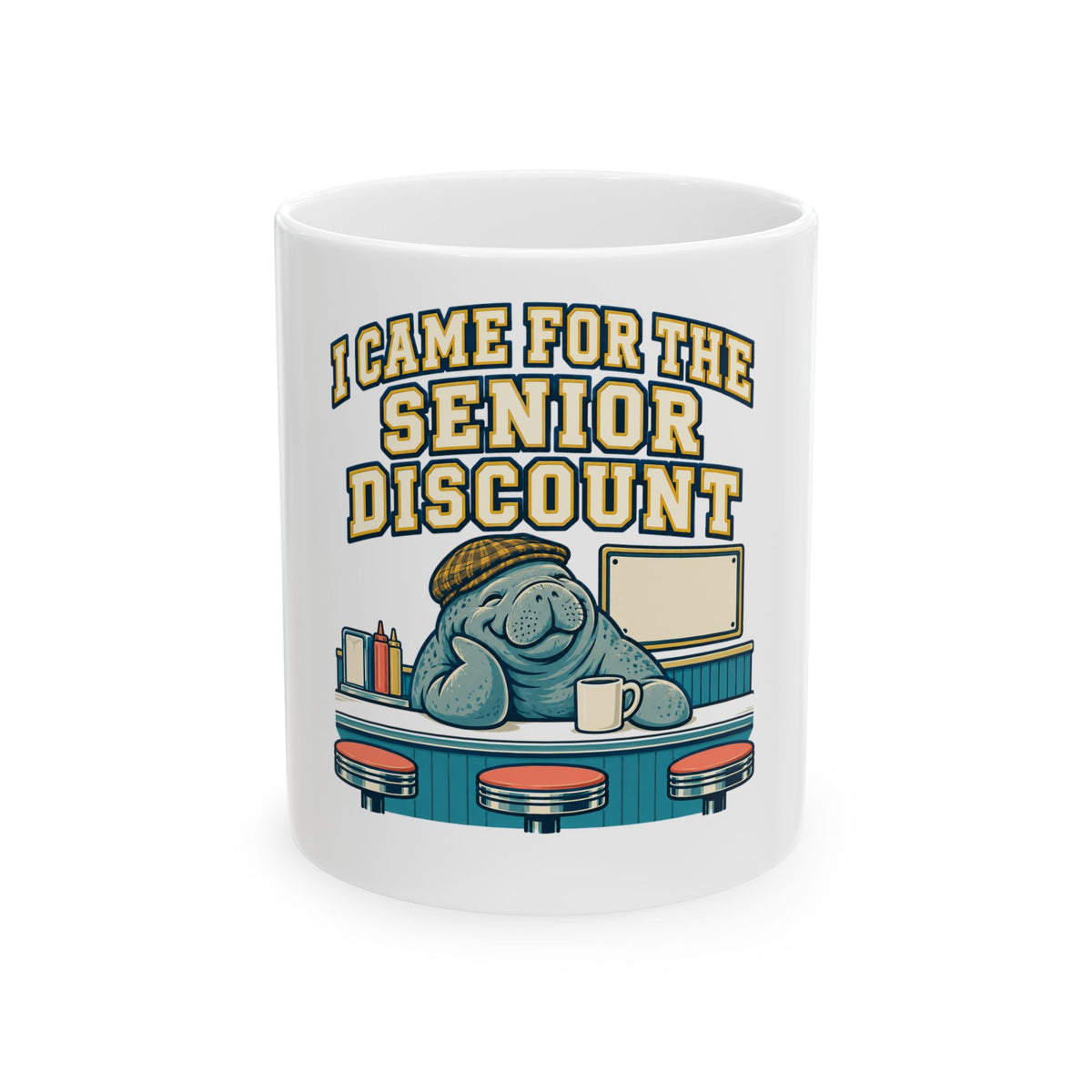 I Came For The Senior Discount Mug, Funny Retirement Gift for Coworker, Retired Christmas Gift, Coffee Mug 11oz 15oz