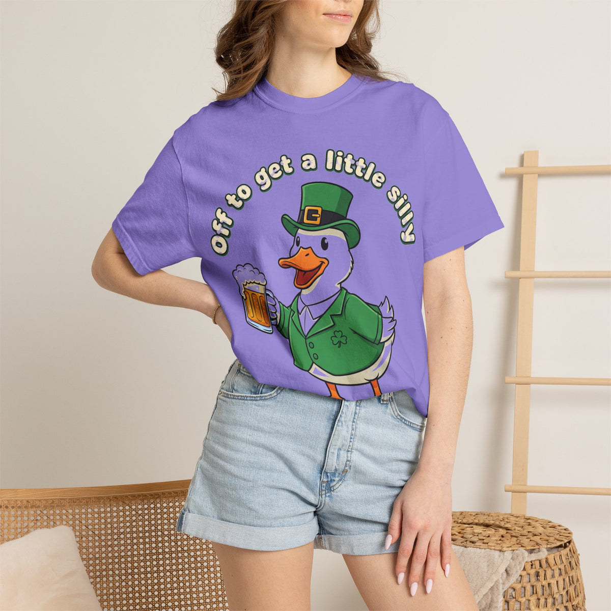 Off To Get A Little Silly Duck Shirt, Leprechaun Suit Beer Duck Tee, Funny St Patricks Day Shirt, Irish Gift