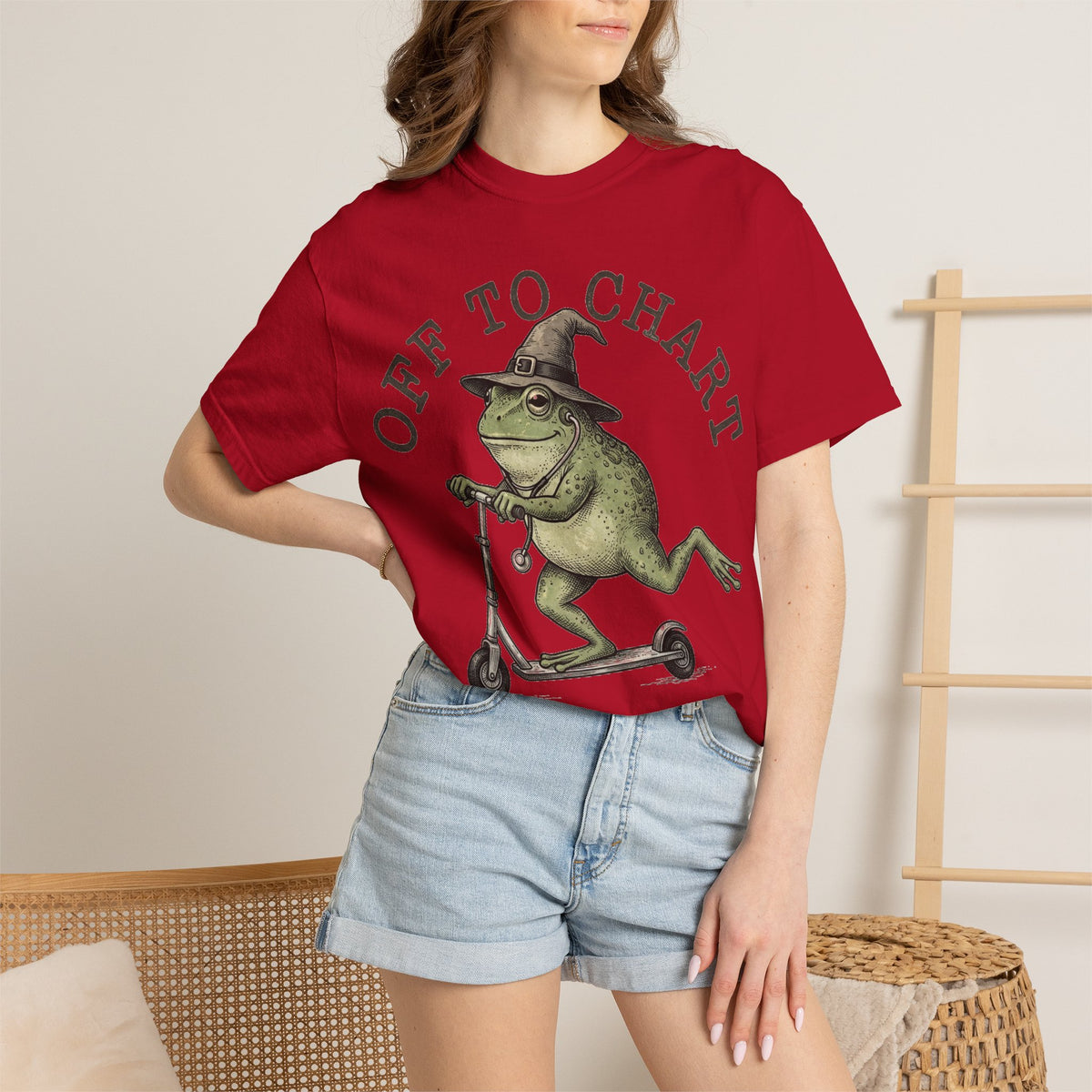 Off To Chart Bold Shirt, Engraved Frog Nurse Scooter Tee, Funny Night Shift Shirt, Nurse Gift