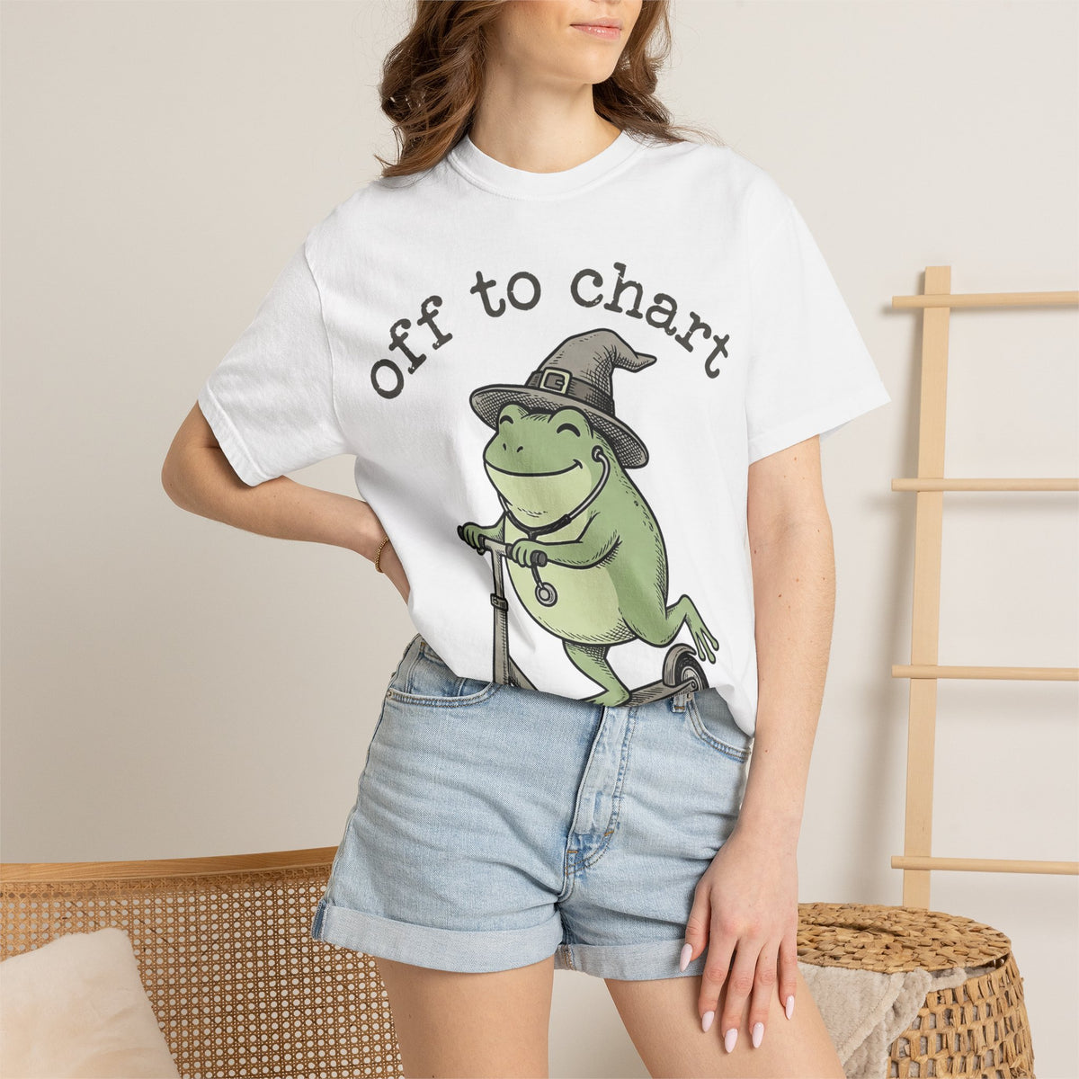 Off To Chart Shirt, Funny Witch Frog Nurse Tee, Charting Nurse Scooter Shirt, RN Gift