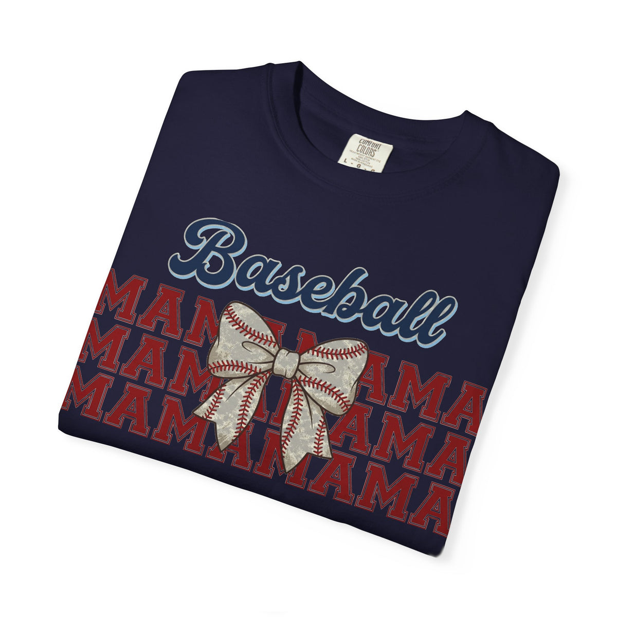 Baseball Mama Shirt, Stacked Varsity Mama Tee, Baseball Bow Mom Shirt, Game Day Baseball Mom Gift