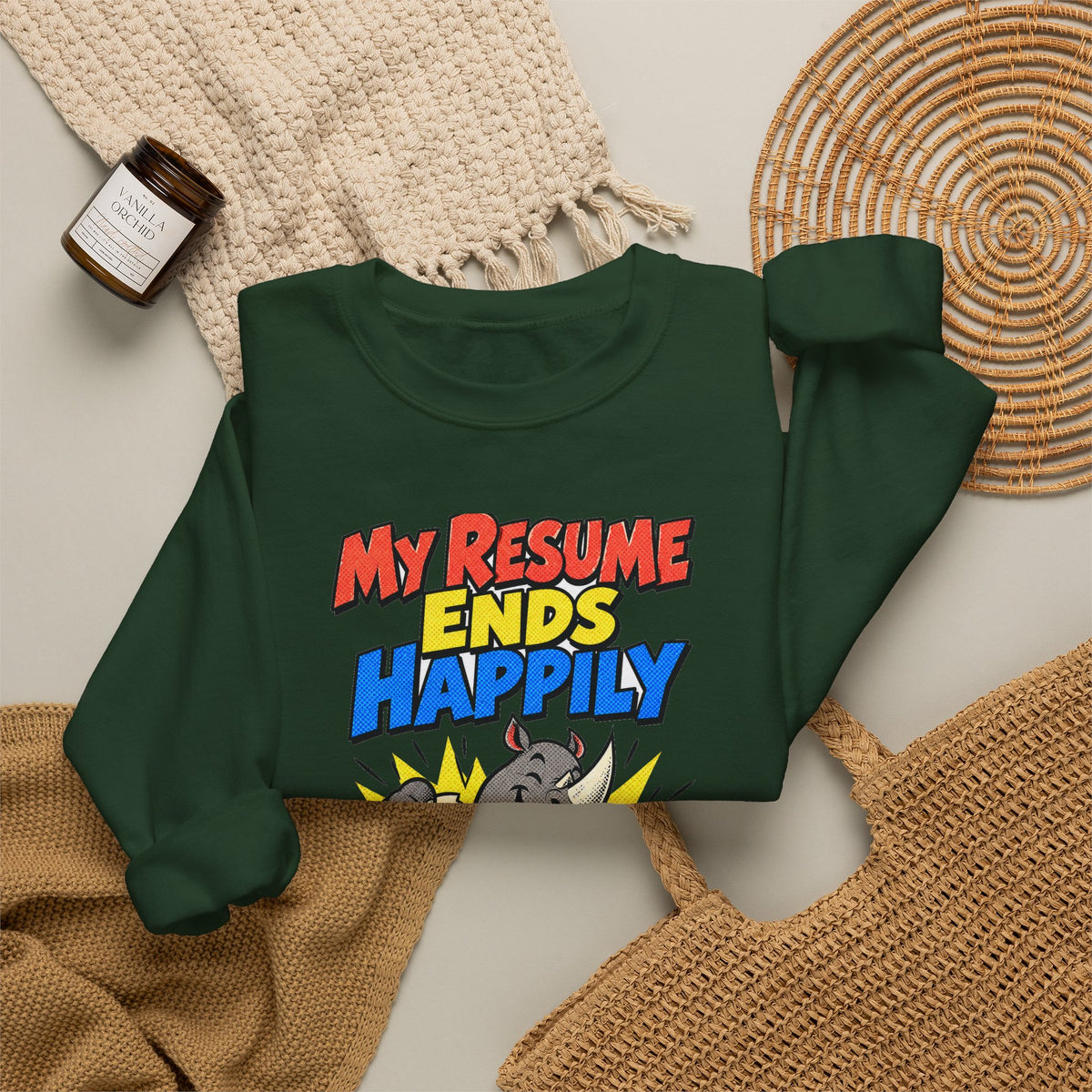 Funny Retirement Sweatshirt My Resume Ends Happily, Retirement Gift Tee, Comfort Colors Graphic T-Shirt