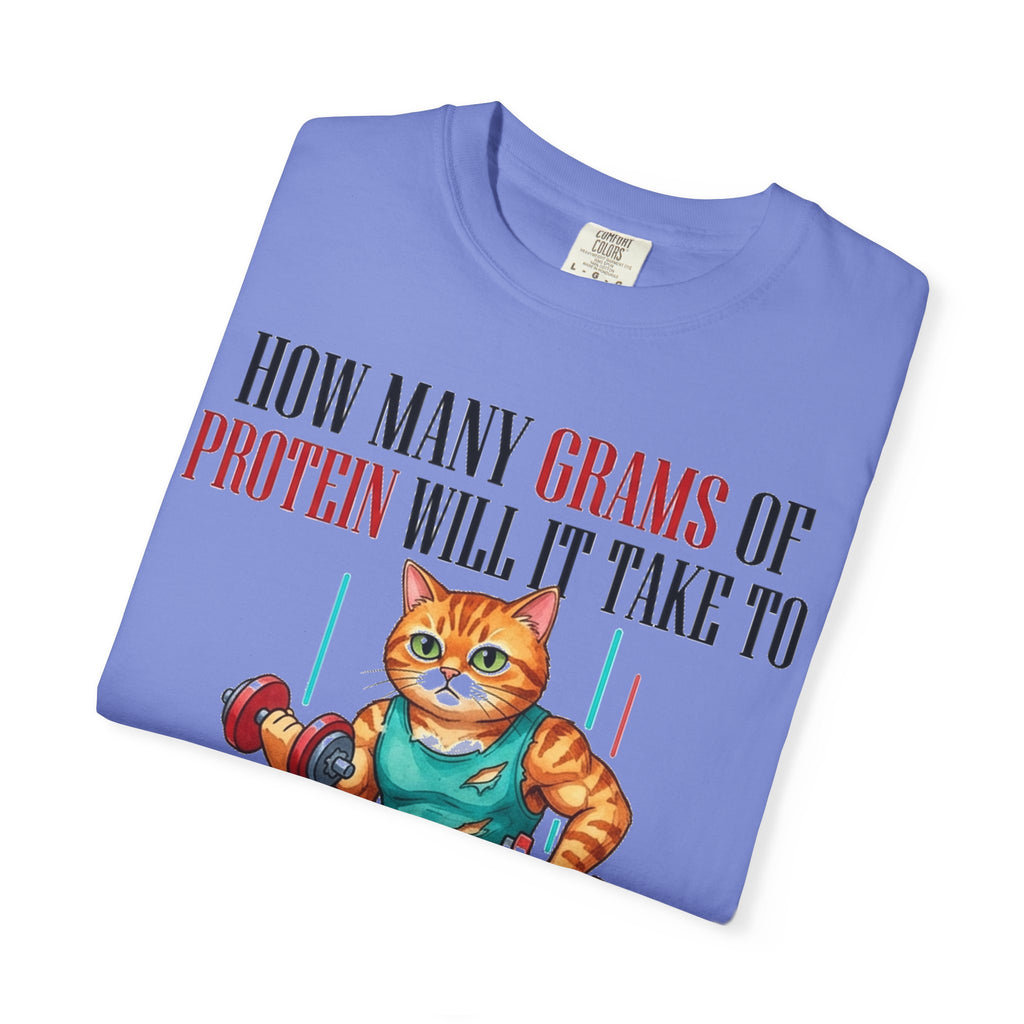 How Many Grams Of Protein Restore The Light In My Eyes Wide Shirt, Buff Gym Cat Tee, Funny Lifting Shirt, Gym Gift