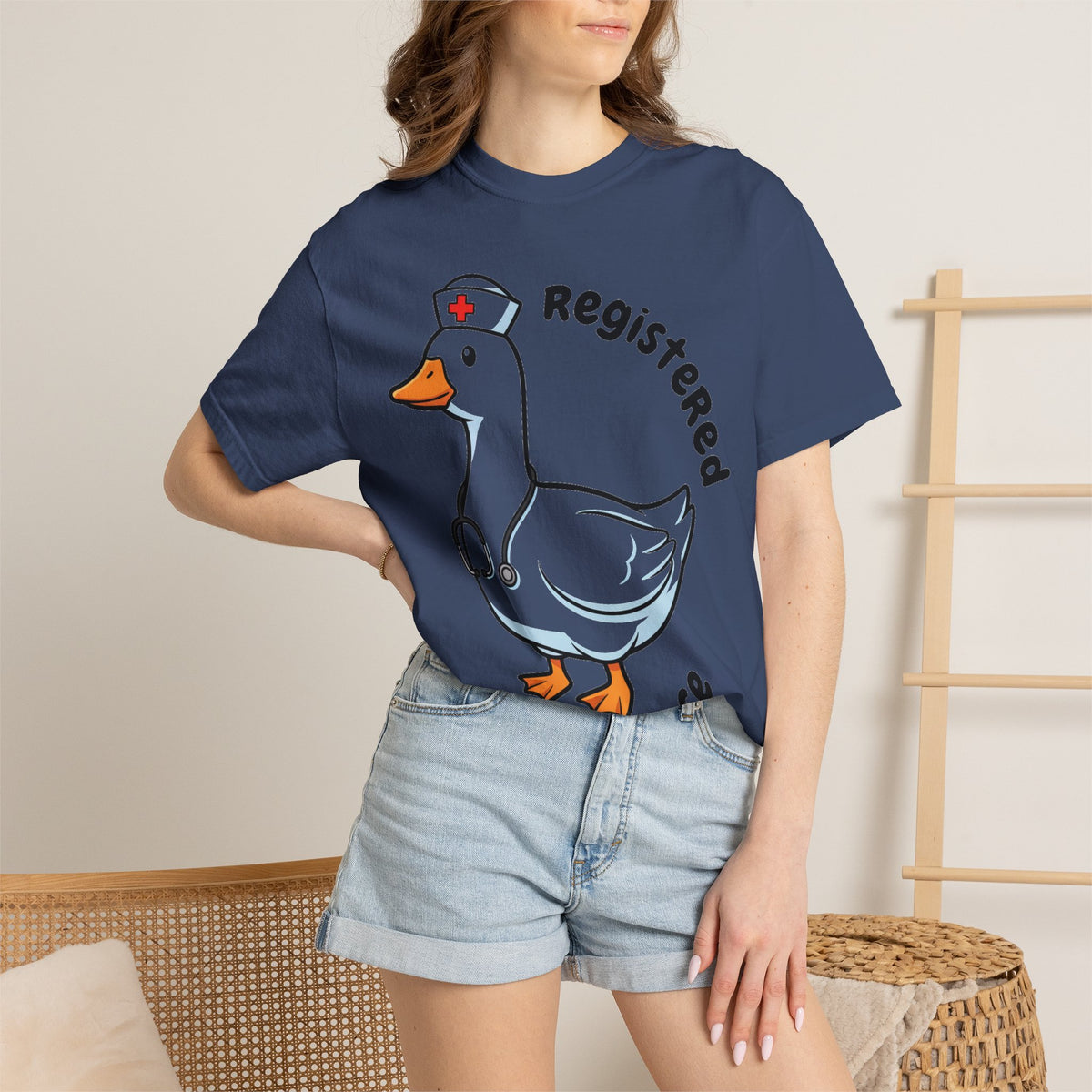 Registered Silly Goose Curved Shirt, Nurse Goose Stethoscope Tee, Funny Nurse Shirt, RN Gift