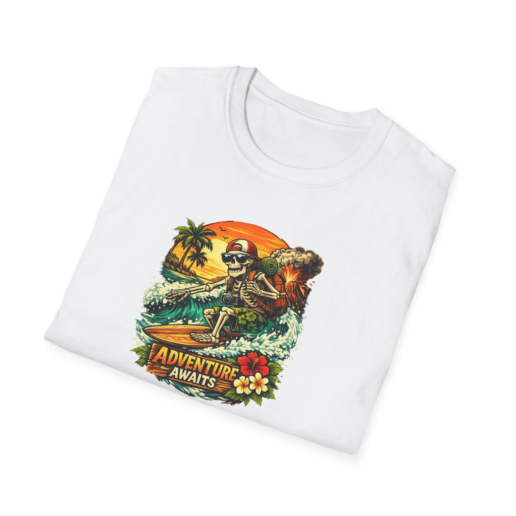 Adventure Awaits Shirt, Retro Dinosaur Outdoor Tee, Explorer Gift