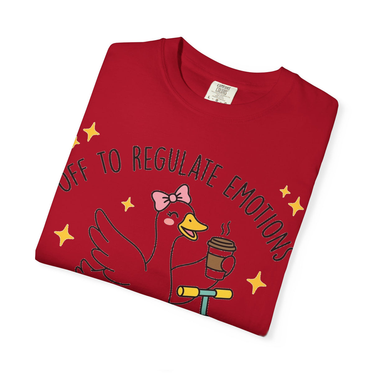 Off To Regulate Emotions Wide Shirt, Scooter Goose Coffee Tee, Funny Mental Health Shirt, Counselor Gift