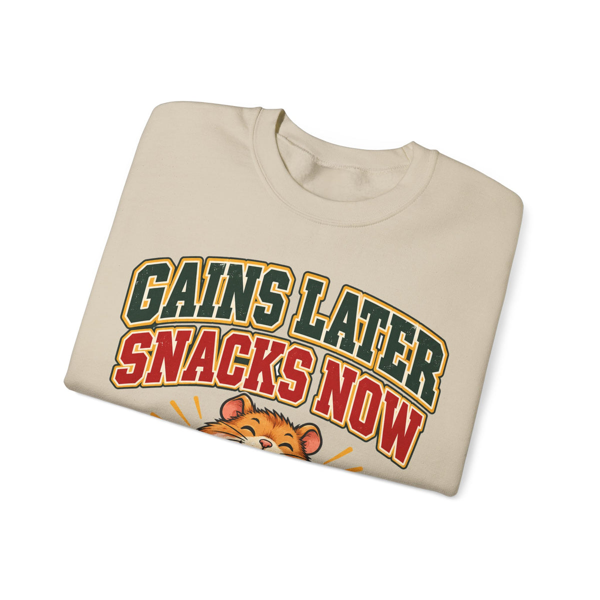funny gym Sweatshirt Gains Later Snacks Now Sweatshirt, Funny Graphic Sweatshirt,