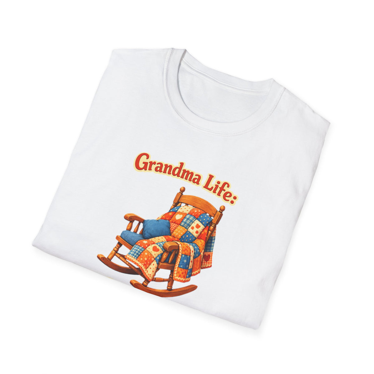 Grandma Life Rockin' It T-Shirt — Vintage Quilted Rocking Chair Gift