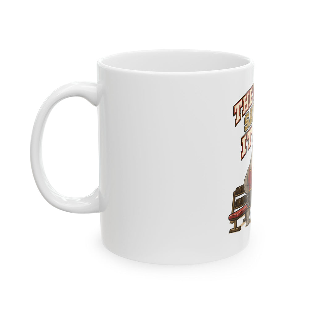 The Mirror Says Yes It Lies Mug, Funny Gym Lover Gift for Him Her, Workout Christmas Gift, Coffee Mug 11oz 15oz