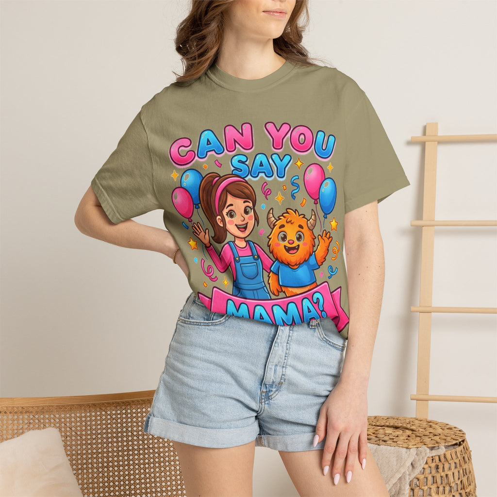 Can You Say Mama Shirt, Funny First Word Tee, Cute Monster Birthday Shirt, New Mom Gift