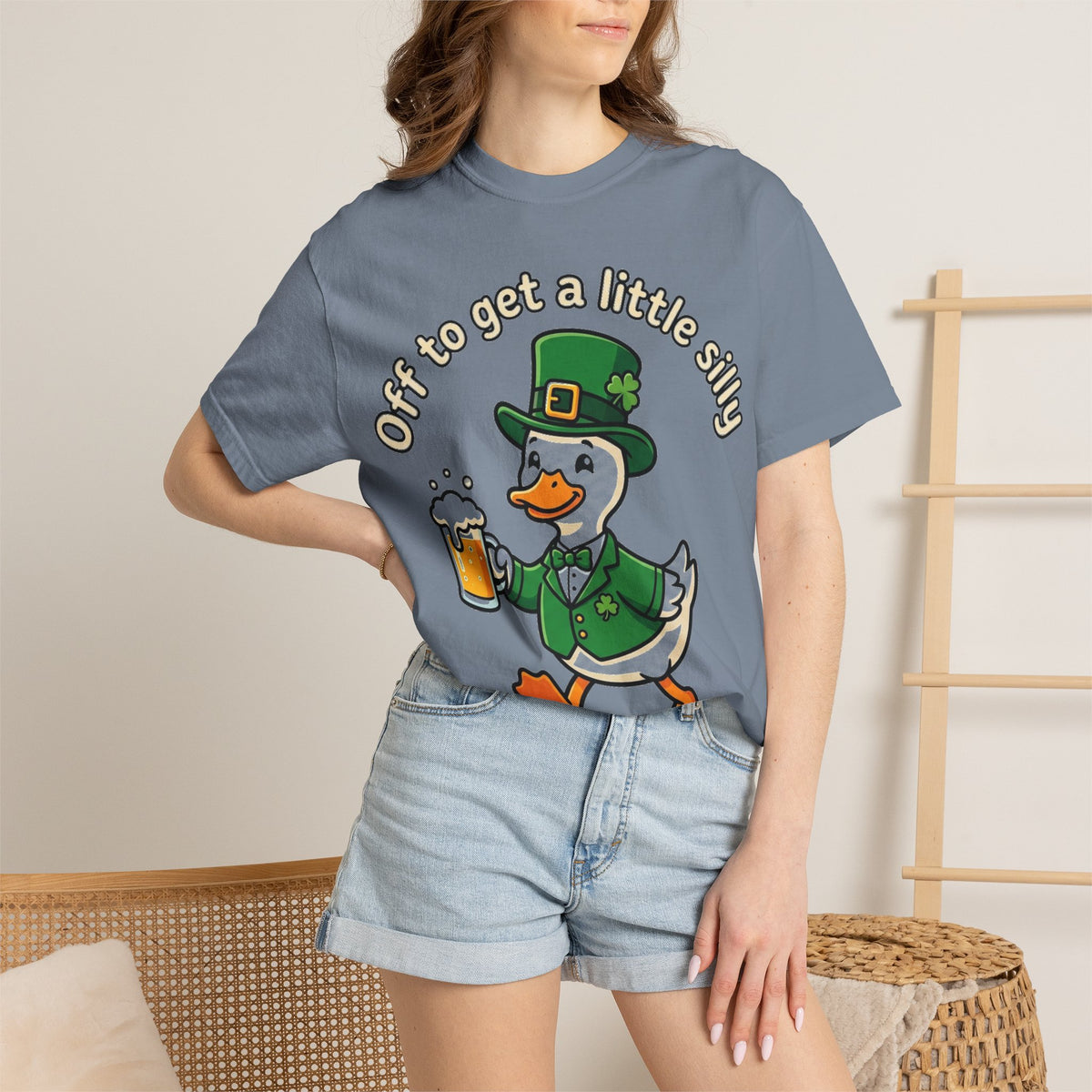 Off To Get A Little Silly Bold Shirt, Leprechaun Duck Beer Tee, Funny St Patricks Day Shirt, Irish Gift