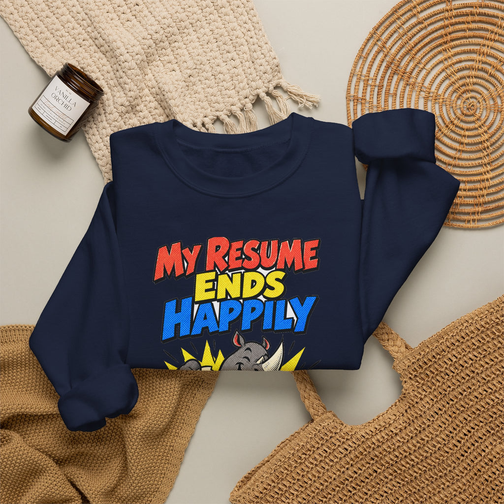 Funny Retirement Sweatshirt My Resume Ends Happily, Retirement Gift Tee, Comfort Colors Graphic T-Shirt