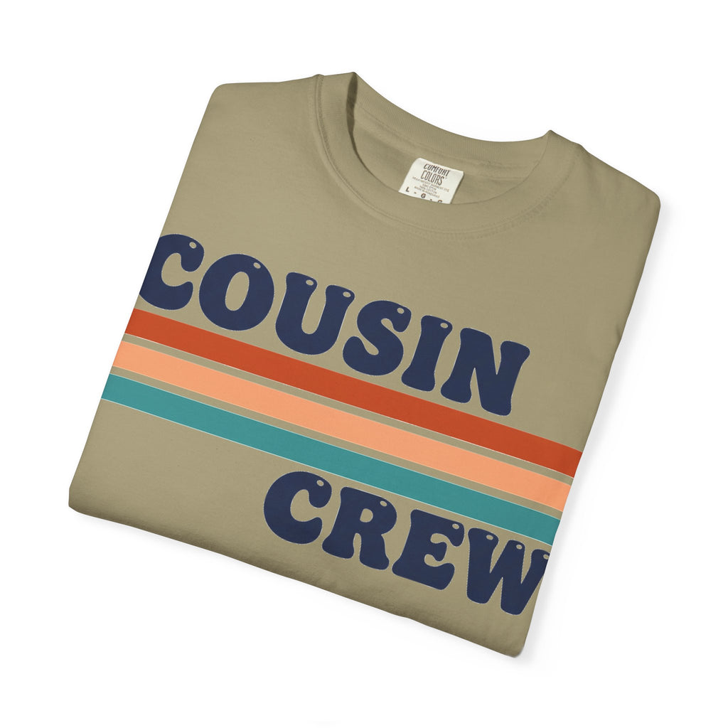 Cousin Crew Stacked Stripe Shirt, Vintage Stripe Family Tee, Matching Cousin Shirt, Reunion Gift