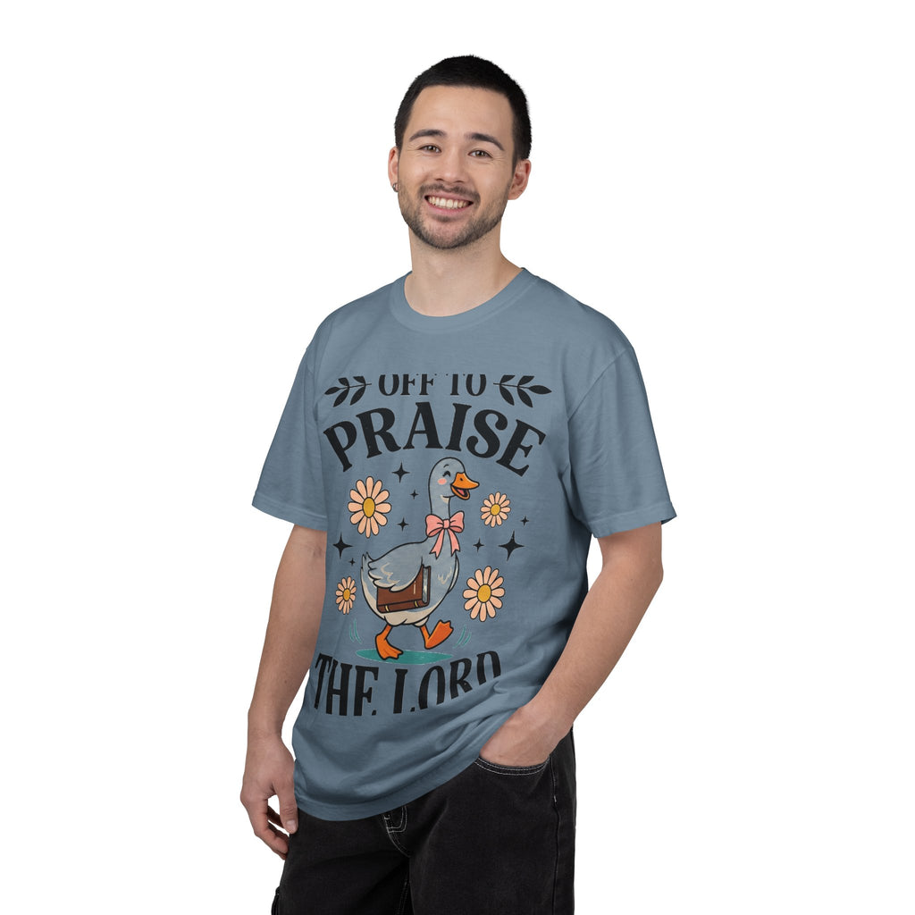Off To Praise The Lord Shirt, Funny Christian Goose Tee, Daisy Church Shirt, Faith Gift