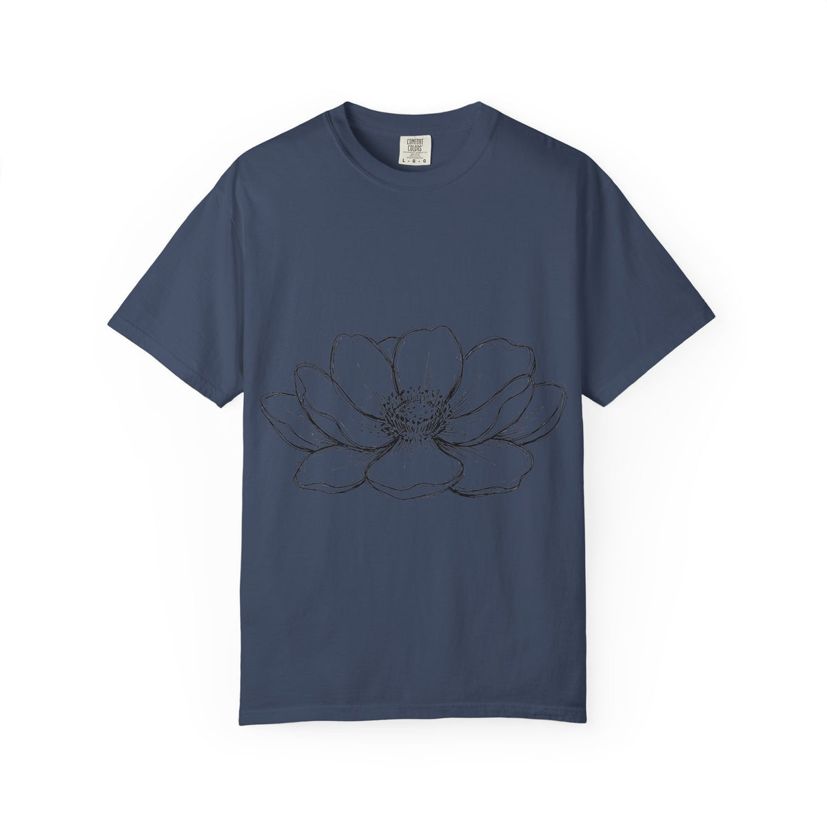 Anemone Flower Line Art Shirt, Minimal Botanical Drawing Tee, Single Bloom Shirt, Plant Lover Gift