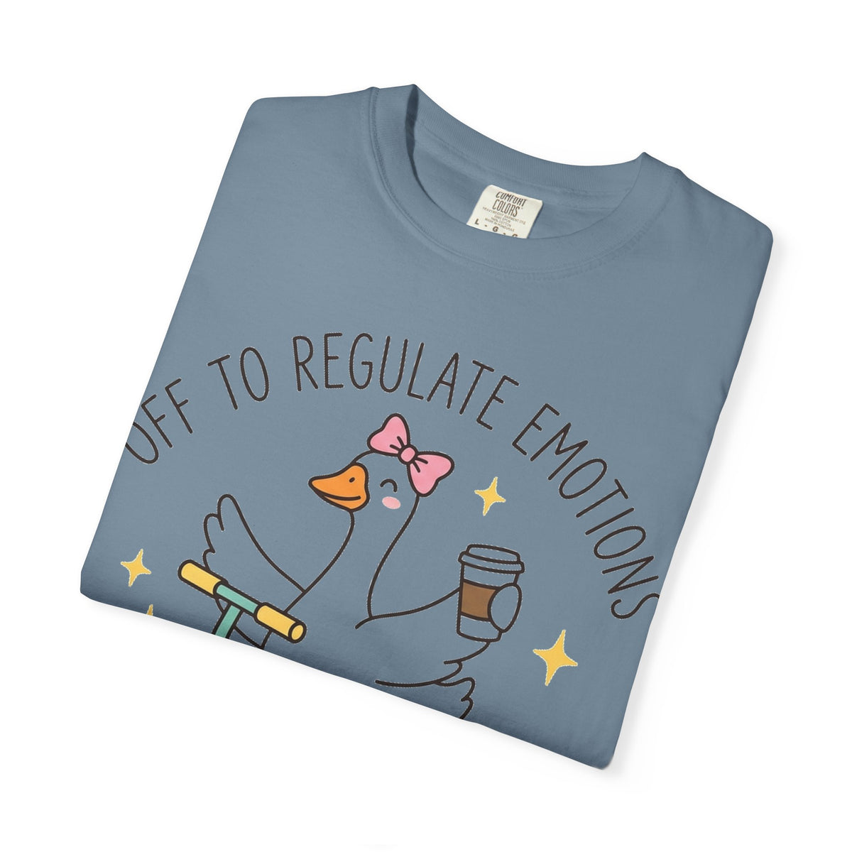 Off To Regulate Emotions Shirt, Funny Therapy Goose Scooter Tee, Mental Health Humor Shirt, Therapist Gift