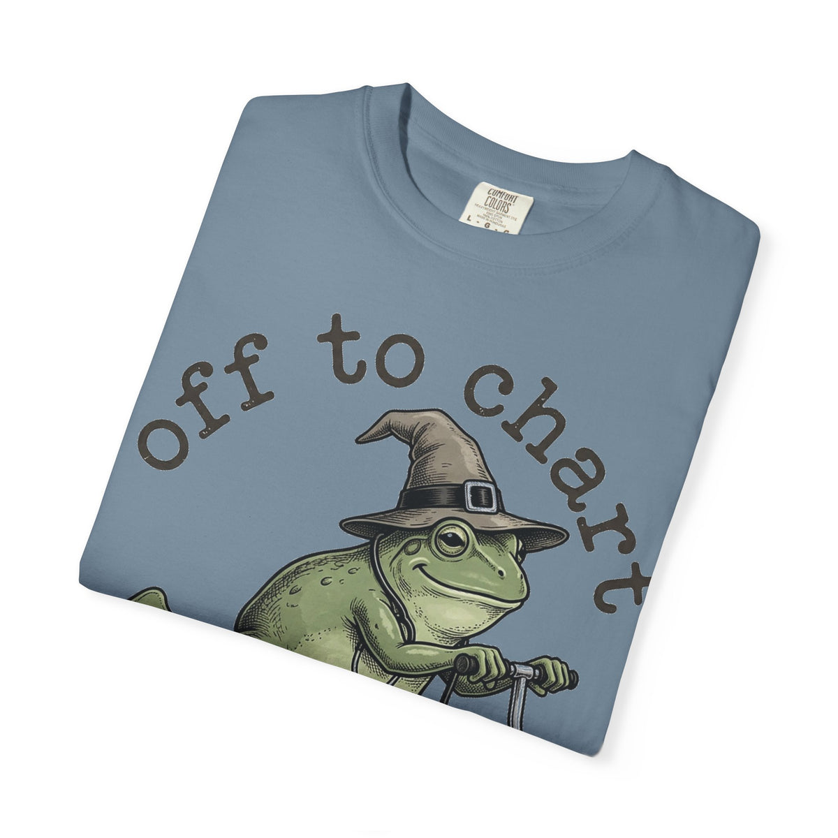 Off To Chart Etched Frog Shirt, Vintage Nurse Frog Scooter Tee, Charting Humor Shirt, RN Gift