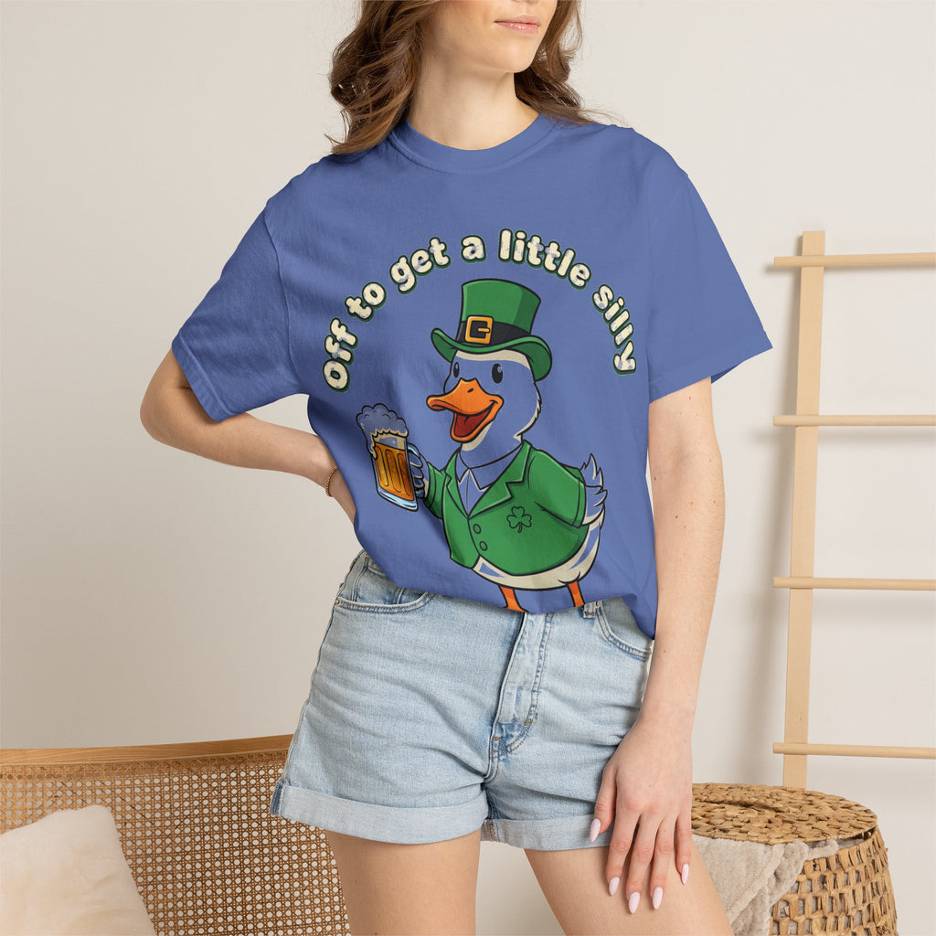 Off To Get A Little Silly Duck Shirt, Leprechaun Suit Beer Duck Tee, Funny St Patricks Day Shirt, Irish Gift