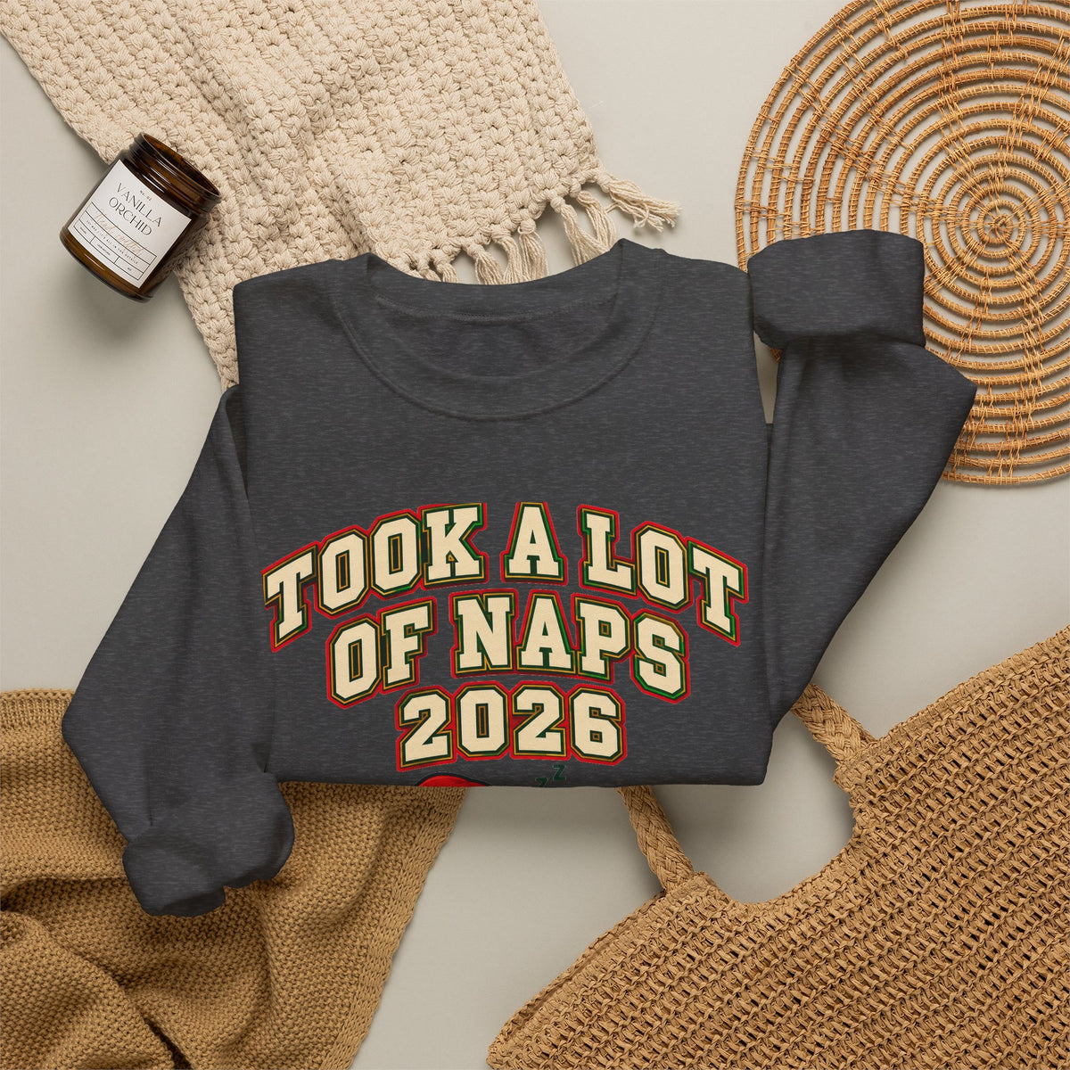 Funny Christmas Ornament Took A Lot Of Naps 2026 Mug Sweatshirt Dated Keepsake Gift for Dad New Parent Tired Mom Sloth