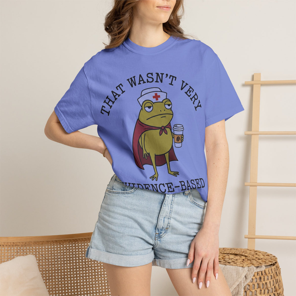 That Wasn't Very Evidence-Based Of You Caped Frog Shirt, Funny Nurse Frog Tee, Nursing Student Shirt, RN Gift