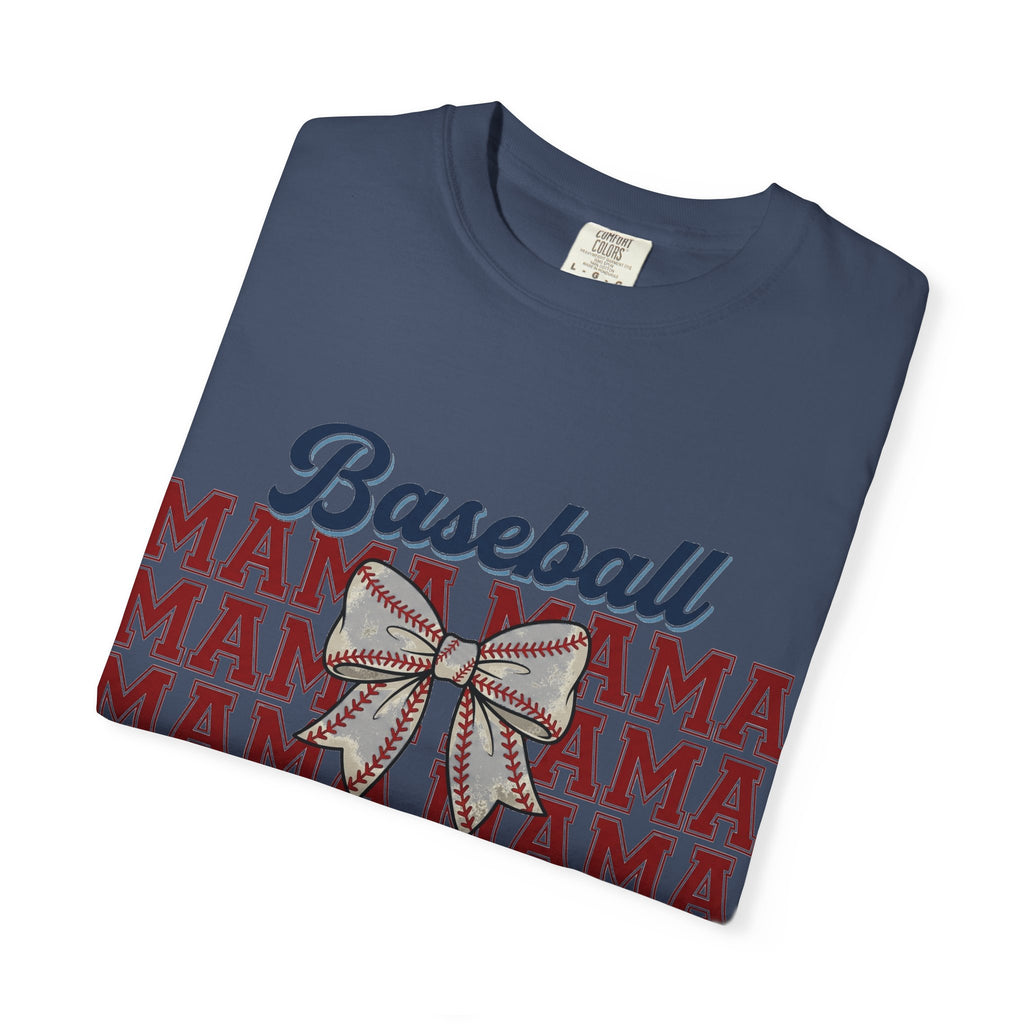Baseball Mama Three Row Shirt, Varsity Repeat Mama Tee, Baseball Bow Mom Shirt, Little League Gift