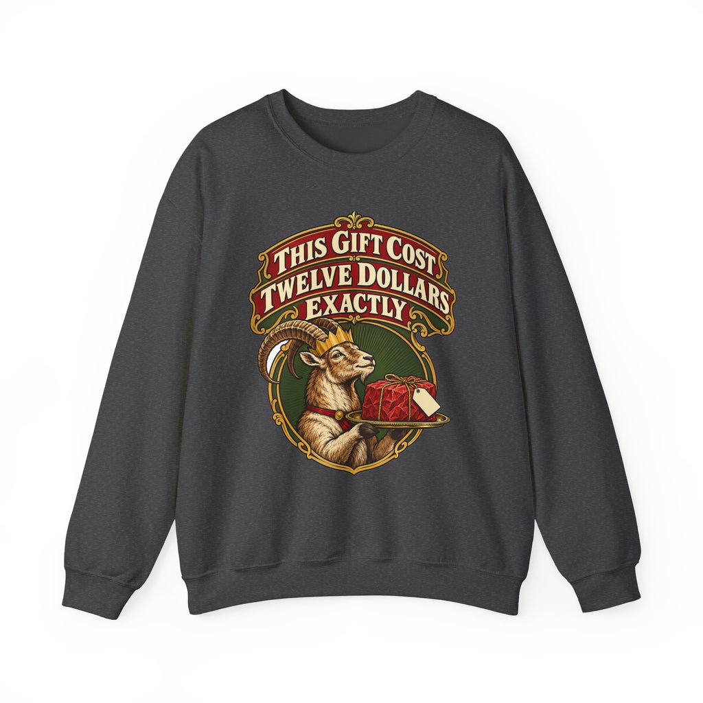 White Elephant Gift This Gift Cost Twelve Dollars Exactly Sweatshirt, Funny Gift Exchange Gift, Christmas Gift, Funny Tee