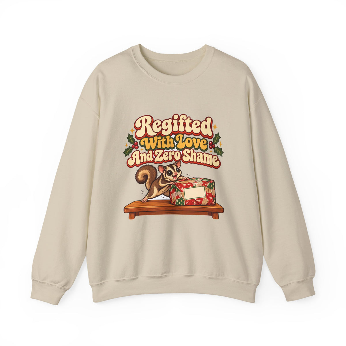 Funny White Elephant Sweatshirt Regifted With Love And Zero Shame Shirt, Funny Holiday Gift Tee, Christmas Gift Idea