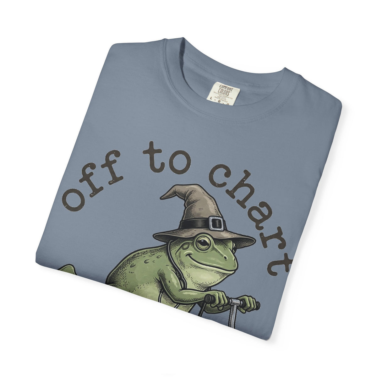 Off To Chart Etched Frog Shirt, Vintage Nurse Frog Scooter Tee, Charting Humor Shirt, RN Gift