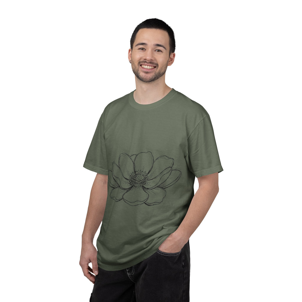 Anemone Flower Line Art Shirt, Minimal Botanical Drawing Tee, Single Bloom Shirt, Plant Lover Gift