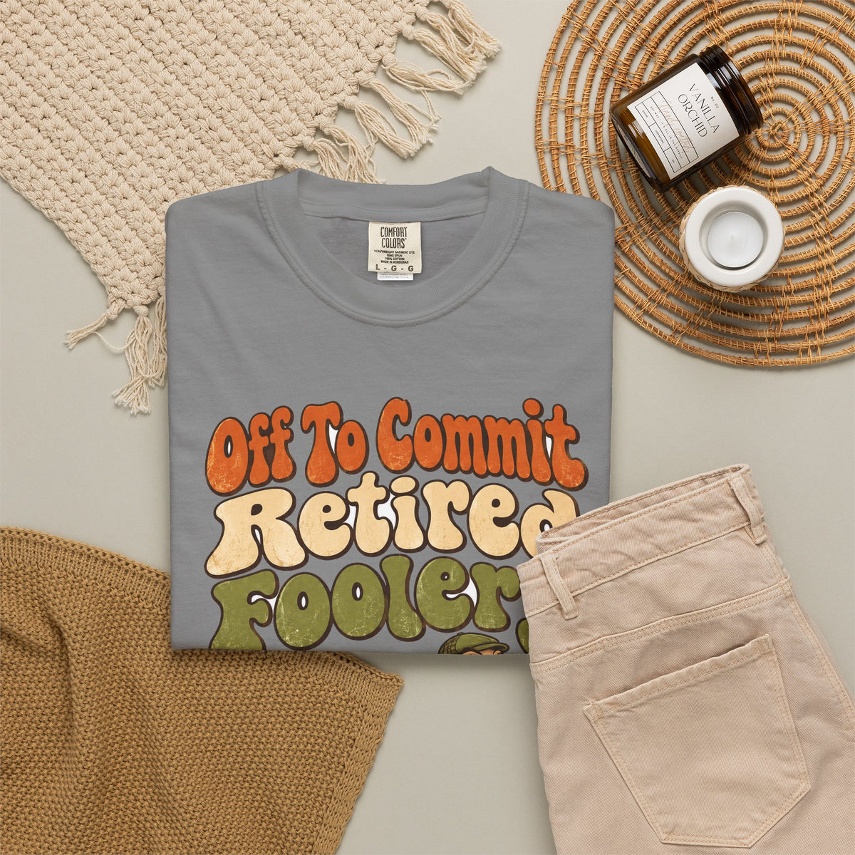 Funny Retirement Shirt Off To Commit Retired Foolery Comfort Colors Shirt, Retirement Gift, Retired Mischief Humor Shirt