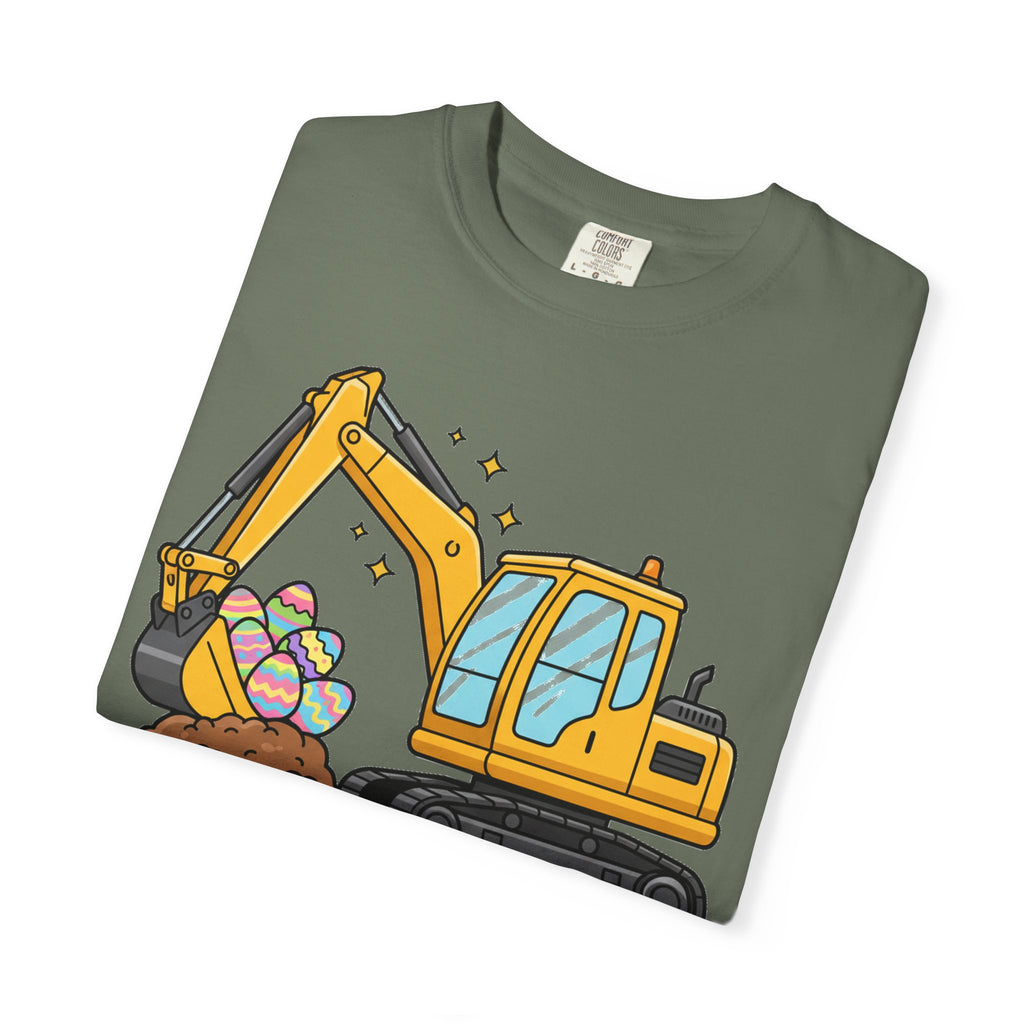 Eggs-Cavator Big Digger Shirt, Easter Excavator Tee, Construction Easter Shirt, Kids Easter Gift
