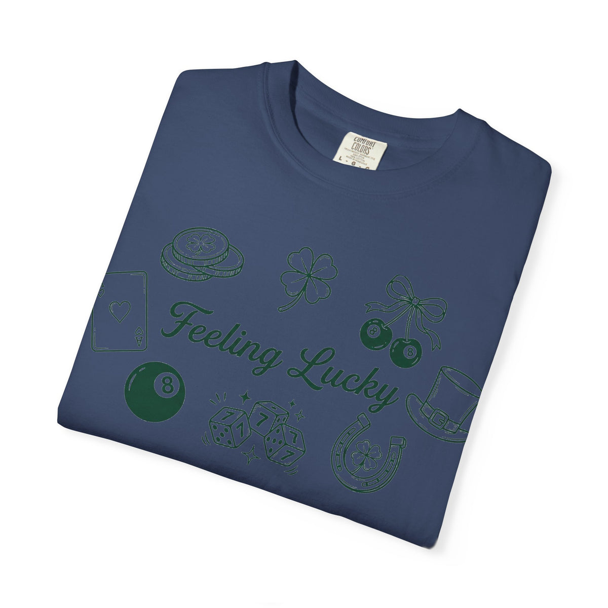 Feeling Lucky Wide Charms Shirt, St Patricks Clover Dice Tee, Green Luck Shirt, Irish Gift