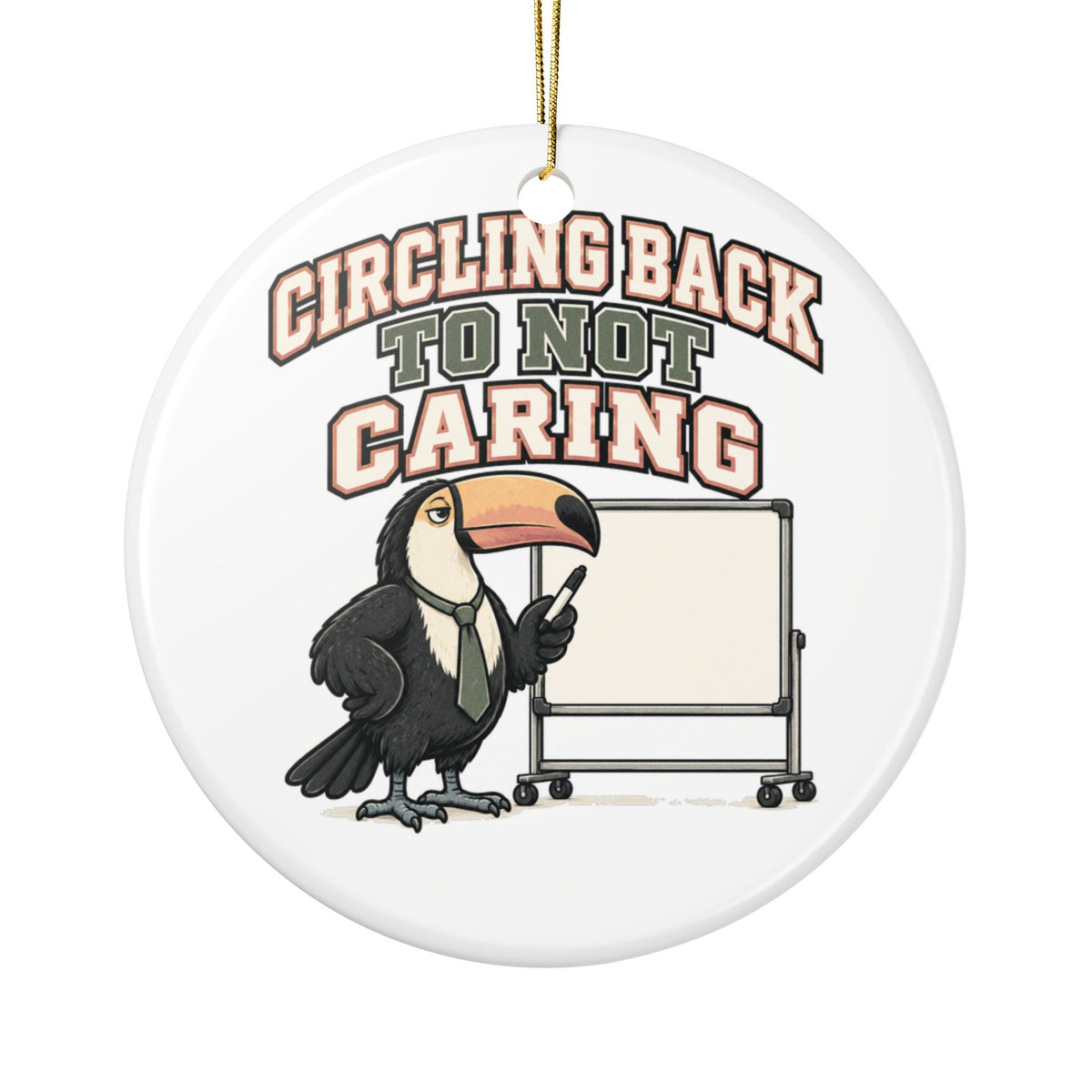 Circling Back To Not Caring Ornament, Funny Sarcastic Gift for Coworker, Secret Santa Gift, Christmas Ornament 2026