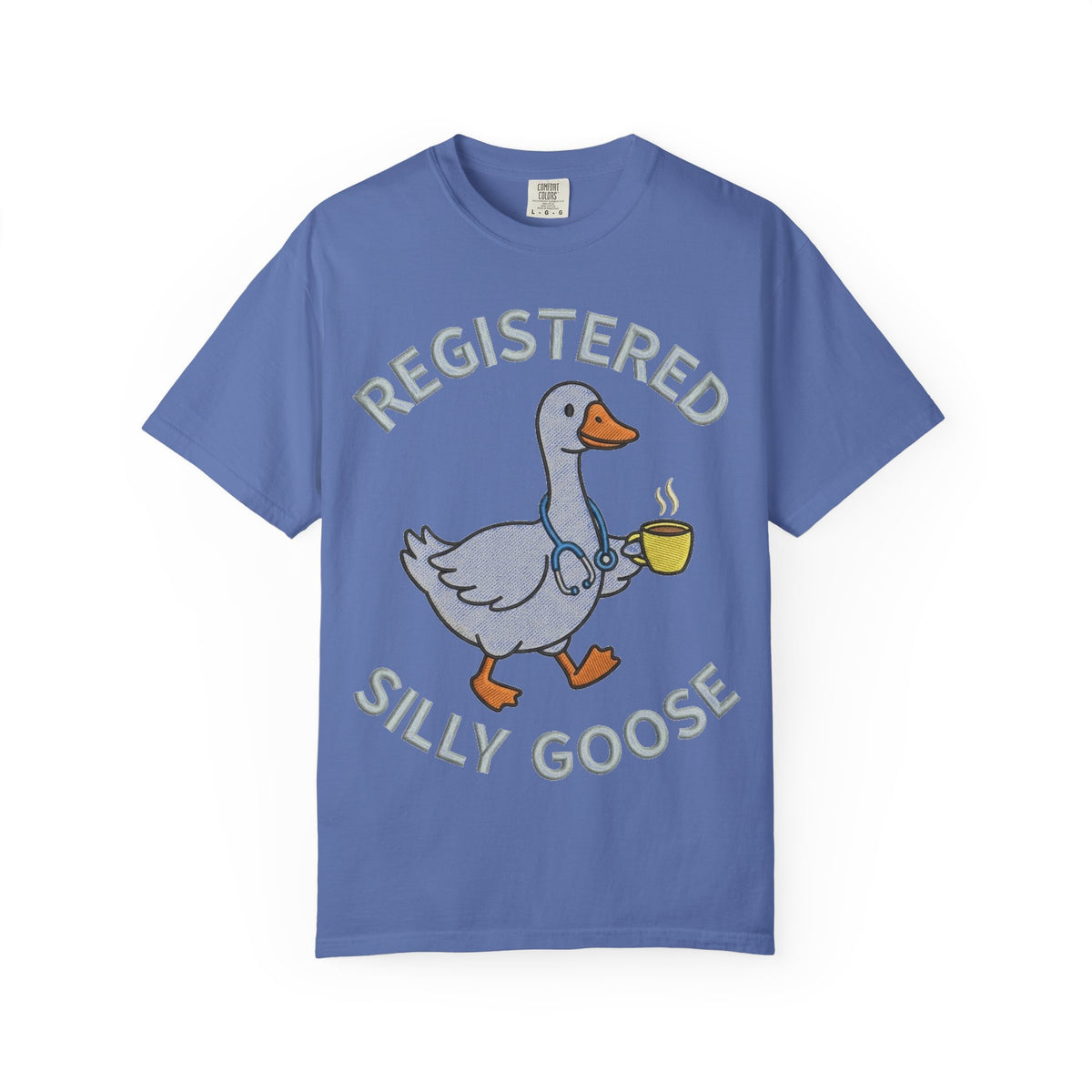 Registered Silly Goose Shirt, Faux Embroidery Nurse Goose Tee, Funny RN Shirt, Nurse Gift